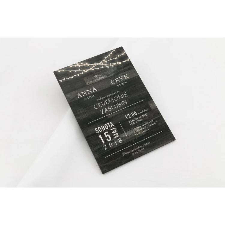 Wooden Wedding Invitations - UV Digital Print - ZAP021