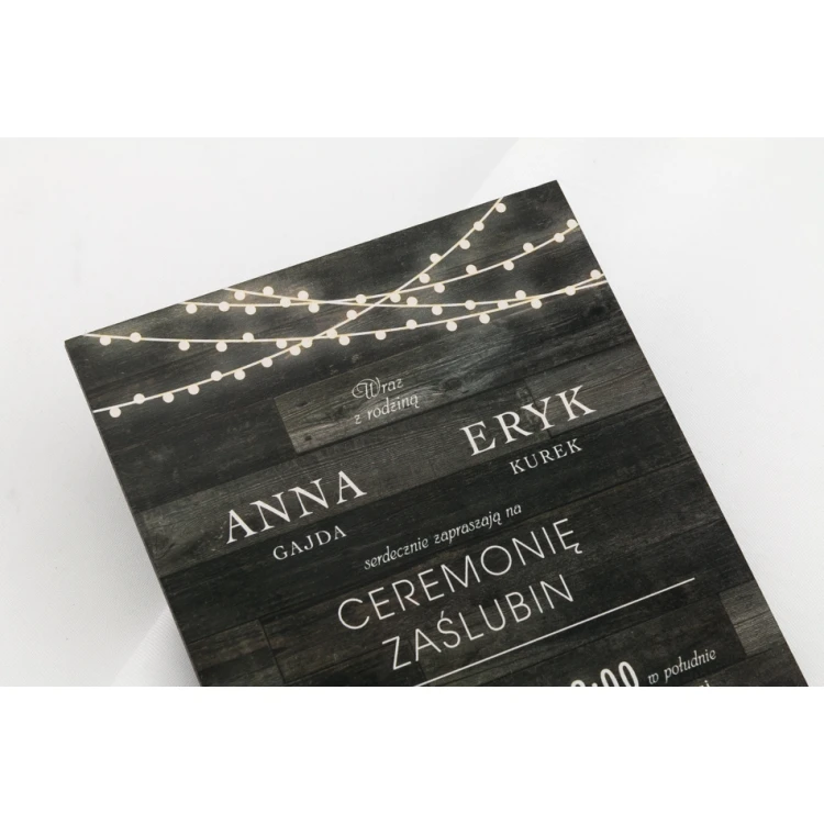 Wooden Wedding Invitations - UV Digital Print - ZAP021
