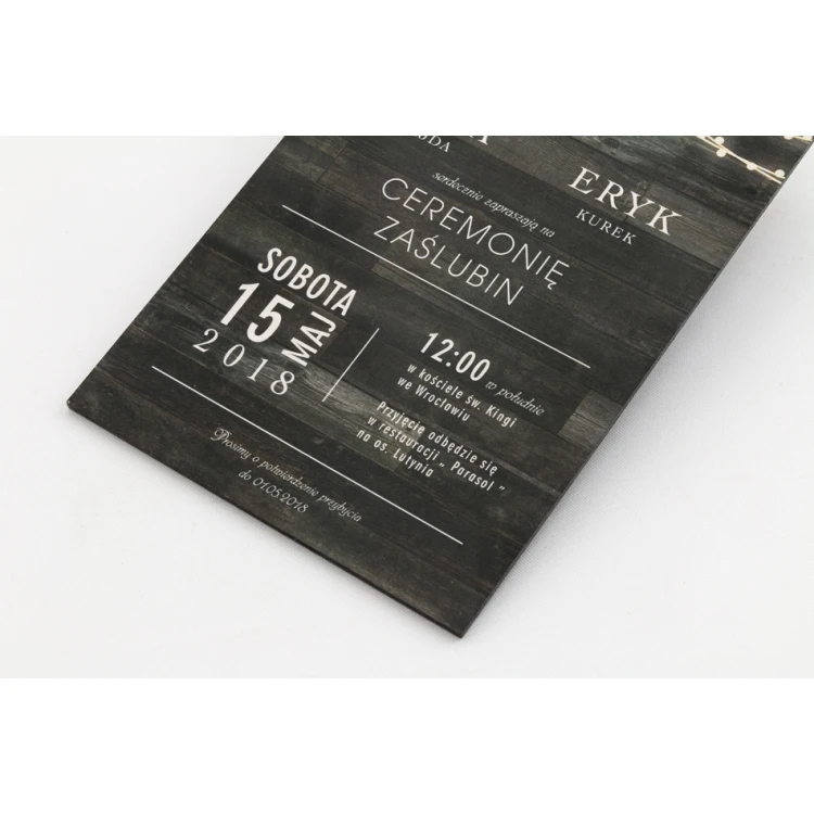 Wooden Wedding Invitations - UV Digital Print - ZAP021
