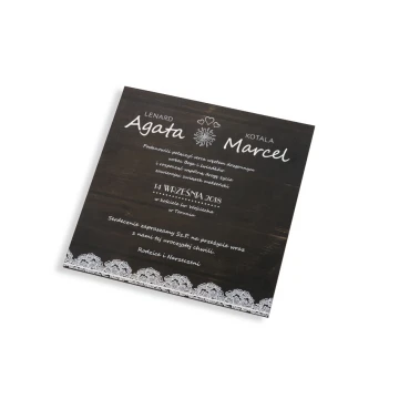 Wooden Wedding Invitations - UV Digital Print - ZAP018