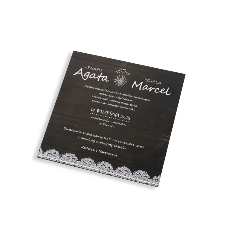 Wooden Wedding Invitations - UV Digital Print - ZAP018