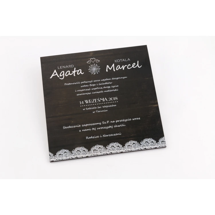Wooden Wedding Invitations - UV Digital Print - ZAP018