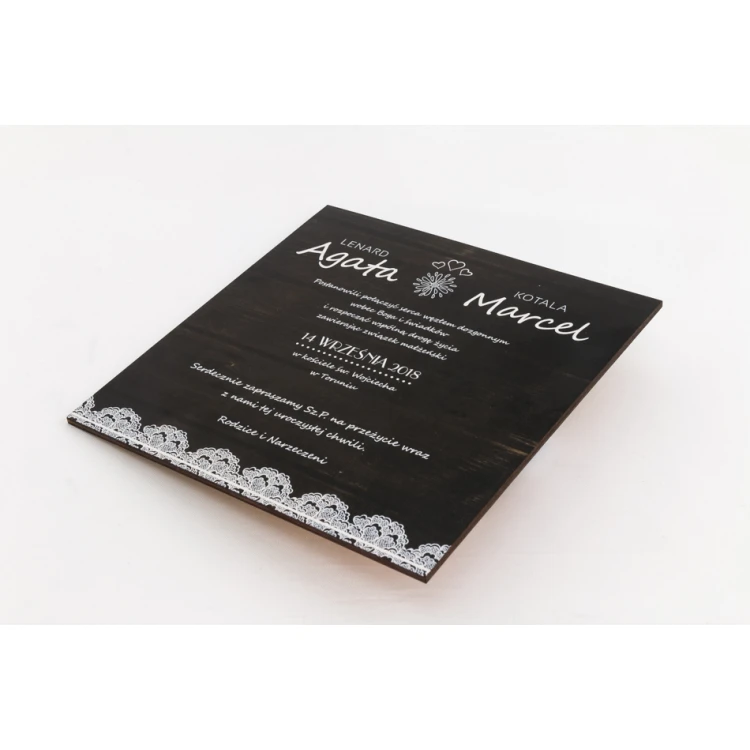 Wooden Wedding Invitations - UV Digital Print - ZAP018