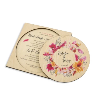 Wooden Wedding Invitations - UV Digital Print - ZAP017
