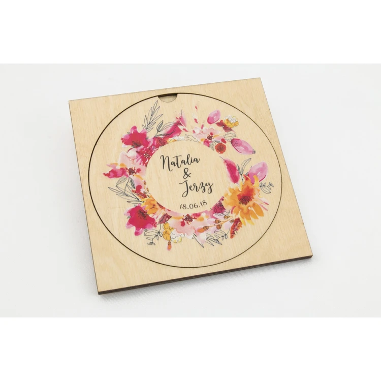 Wooden Wedding Invitations - UV Digital Print - ZAP017