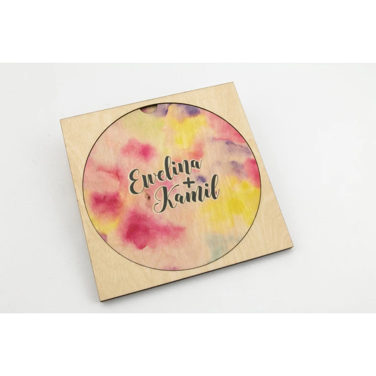 Wooden Wedding Invitations - UV Digital Print - INV016