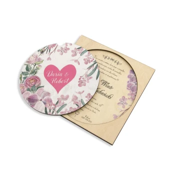 Wooden Wedding Invitations - UV Digital Print - INV015
