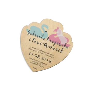 Wooden Wedding Invitations - UV Digital Print - INV005