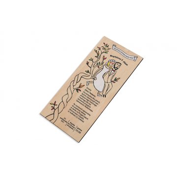 Wooden Wedding Invitations - UV Digital Print - INV001