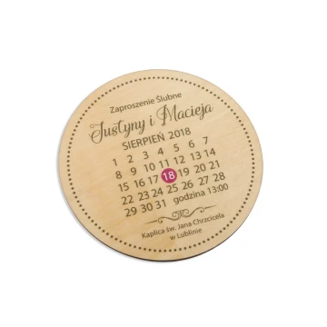 Wooden Wedding Invitations - UV Digital Print - INV008