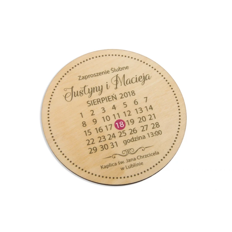 Wooden Wedding Invitations - UV Digital Print - INV008