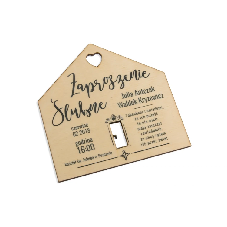 Wooden Wedding Invitations - UV Digital Print - INV009