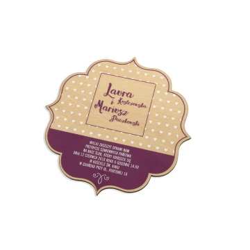 Wooden Wedding Invitations - UV Digital Print - INV002