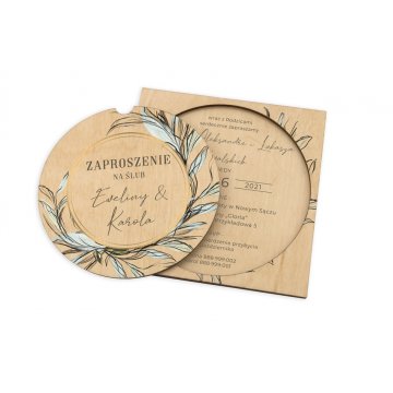Wooden Wedding Invitations - UV Digital Print - ZAP060