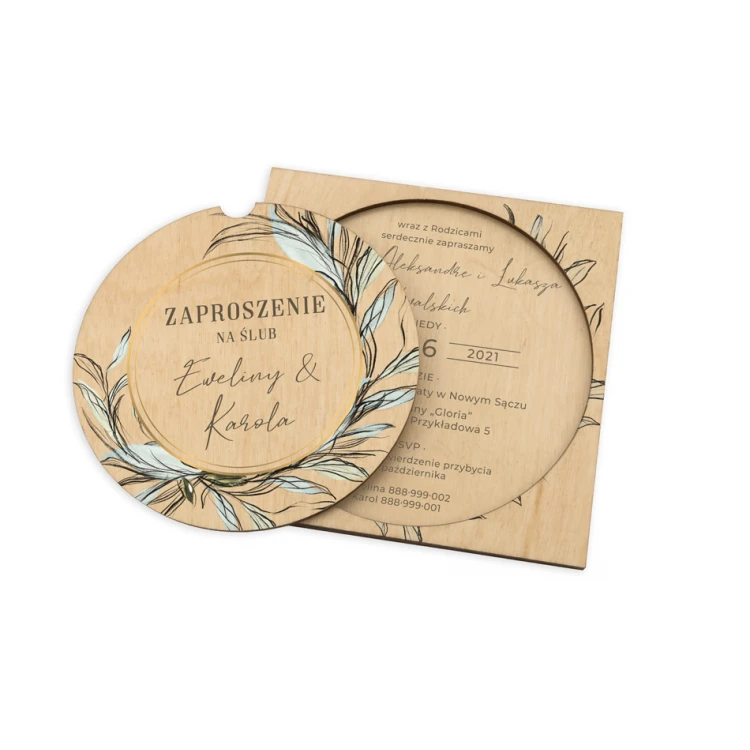 Wooden Wedding Invitations - UV Digital Print - ZAP060