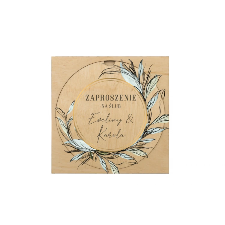 Wooden Wedding Invitations - UV Digital Print - ZAP060