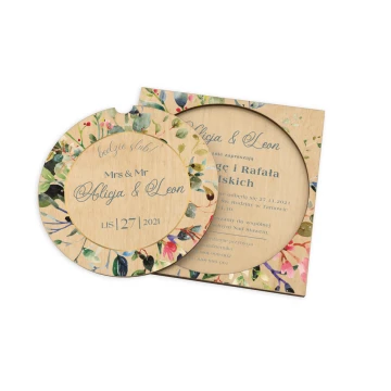 Wooden Wedding Invitations - UV Digital Print - INV062