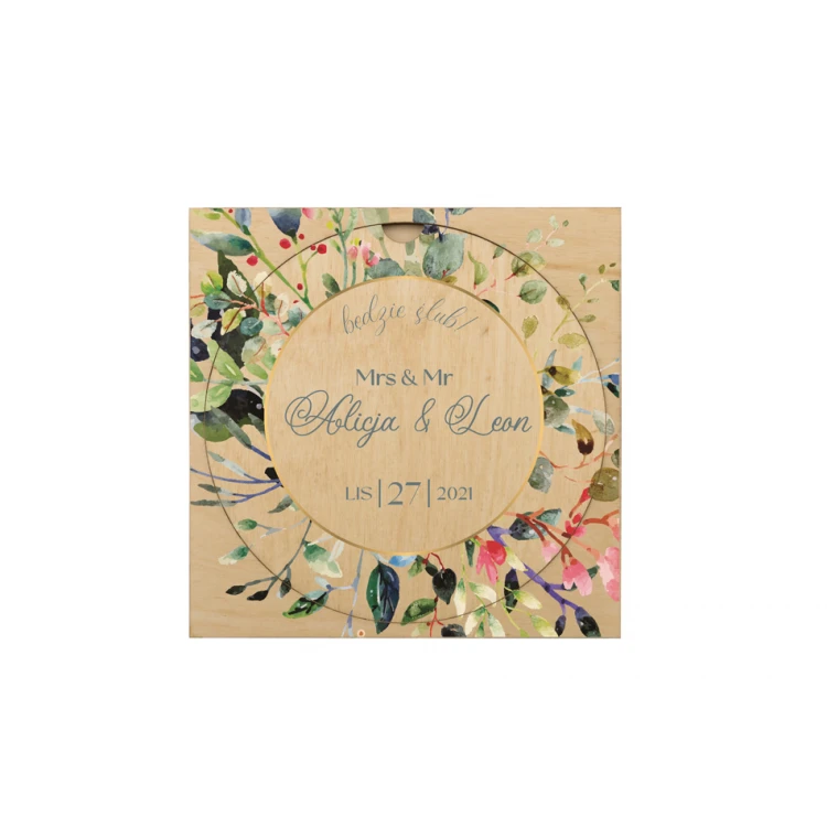 Wooden Wedding Invitations - UV Digital Print - INV062