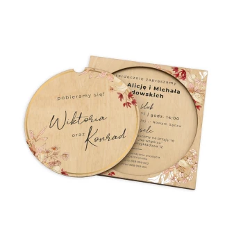 Wooden Wedding Invitations - UV Digital Print - INV063