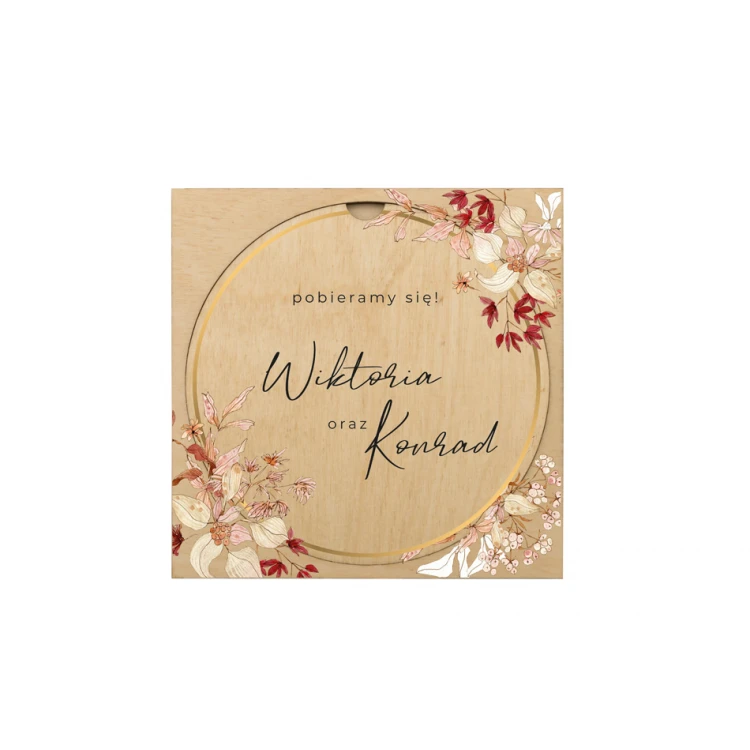 Wooden Wedding Invitations - UV Digital Print - INV063