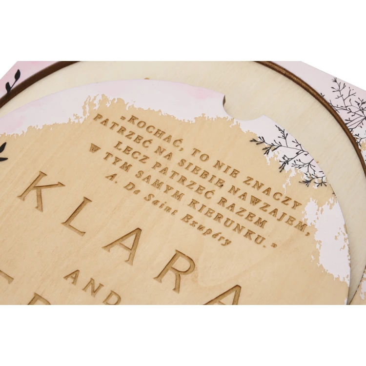 Wooden Wedding Invitations - UV Digital Print - INV064