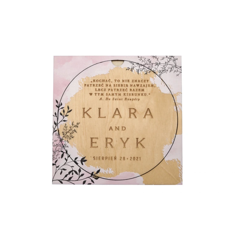 Wooden Wedding Invitations - UV Digital Print - INV064