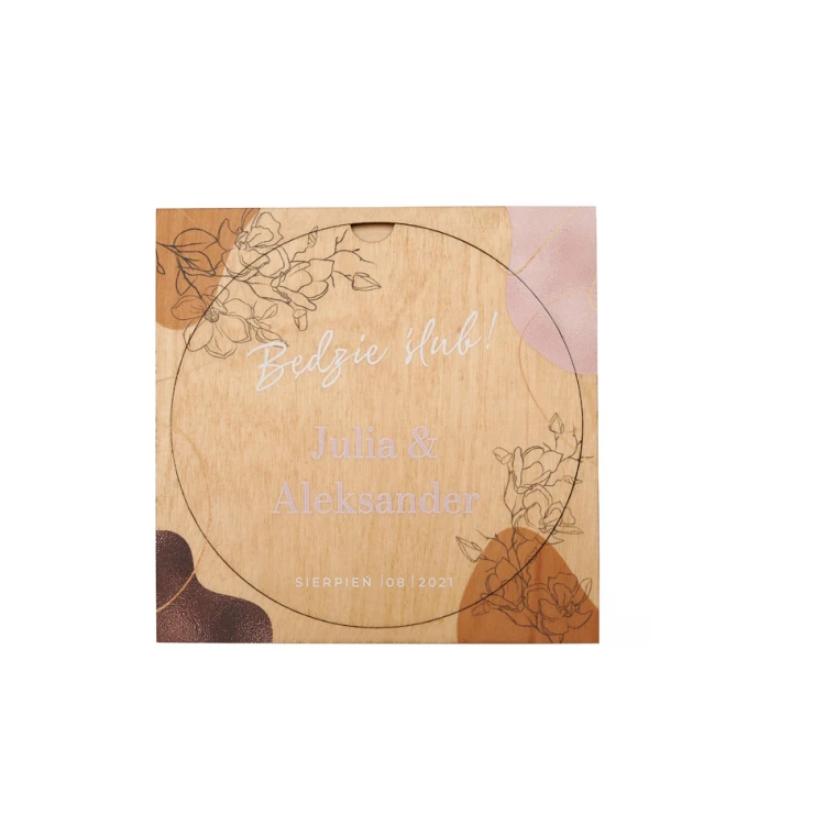 Wooden Wedding Invitations - UV Digital Print - INV065