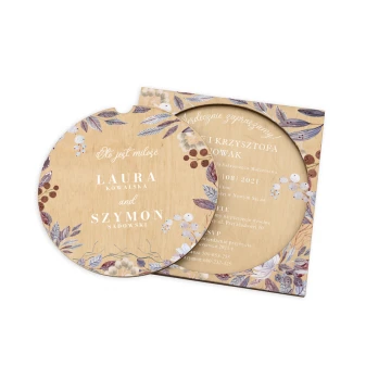 Wooden Wedding Invitations - UV Digital Print - INV066