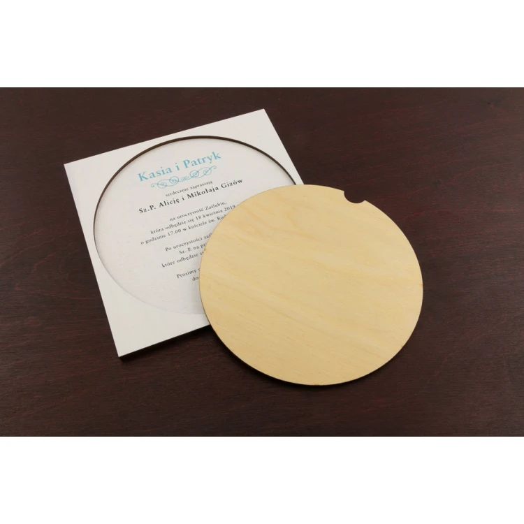 Wooden Wedding Invitations - UV Digital Print - INV045