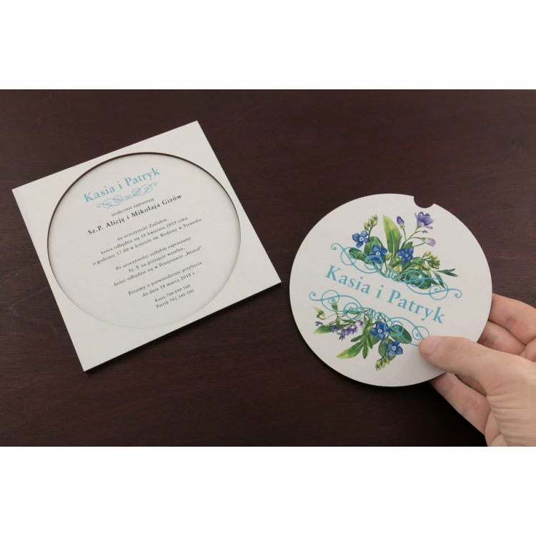 Wooden Wedding Invitations - UV Digital Print - INV045