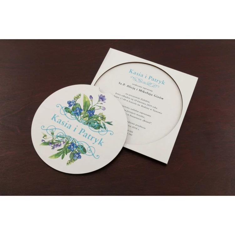 Wooden Wedding Invitations - UV Digital Print - INV045
