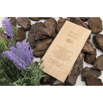 Laser Engraved Wooden Wedding Invitations - INV055