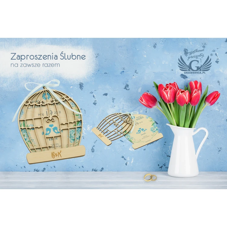 Wooden Wedding Invitations - Forever Together - UV Digital Print - ZAP028