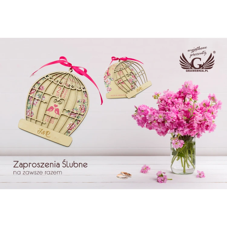 Wooden Wedding Invitations - Forever Together - UV Digital Print - INV031
