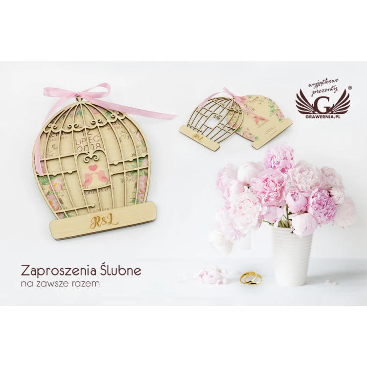 Wooden Wedding Invitations - Forever Together - UV Digital Print - ZAP032