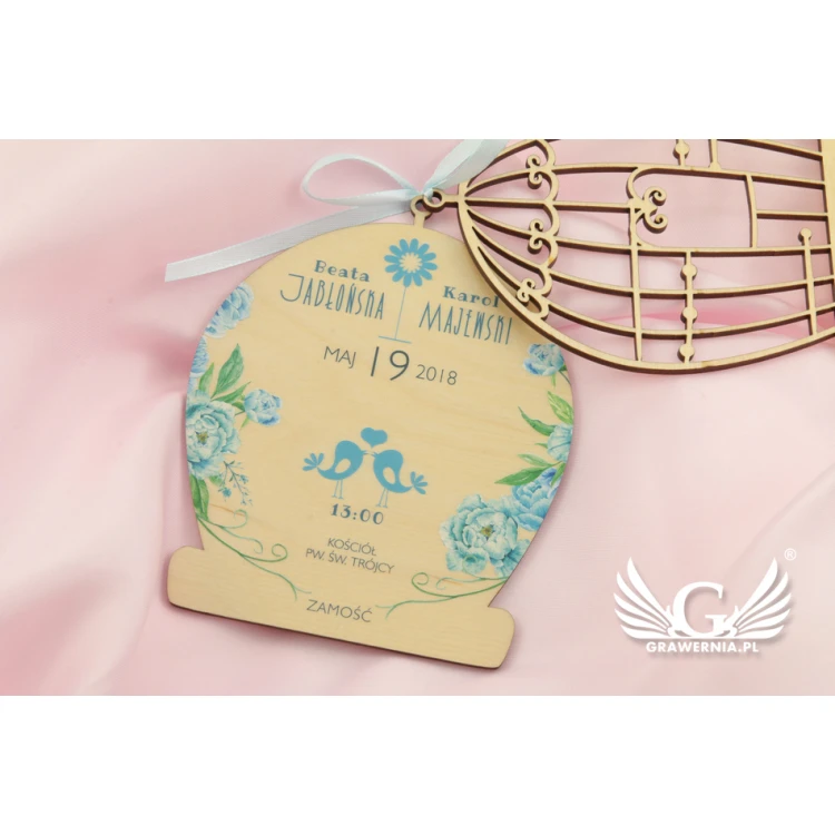 Wooden Wedding Invitations - Forever Together - UV Digital Print - ZAP028