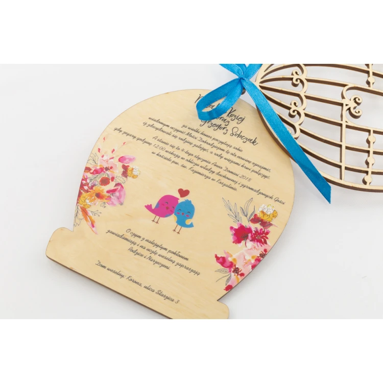 Wooden Wedding Invitations - Forever Together - UV Digital Print - INV029