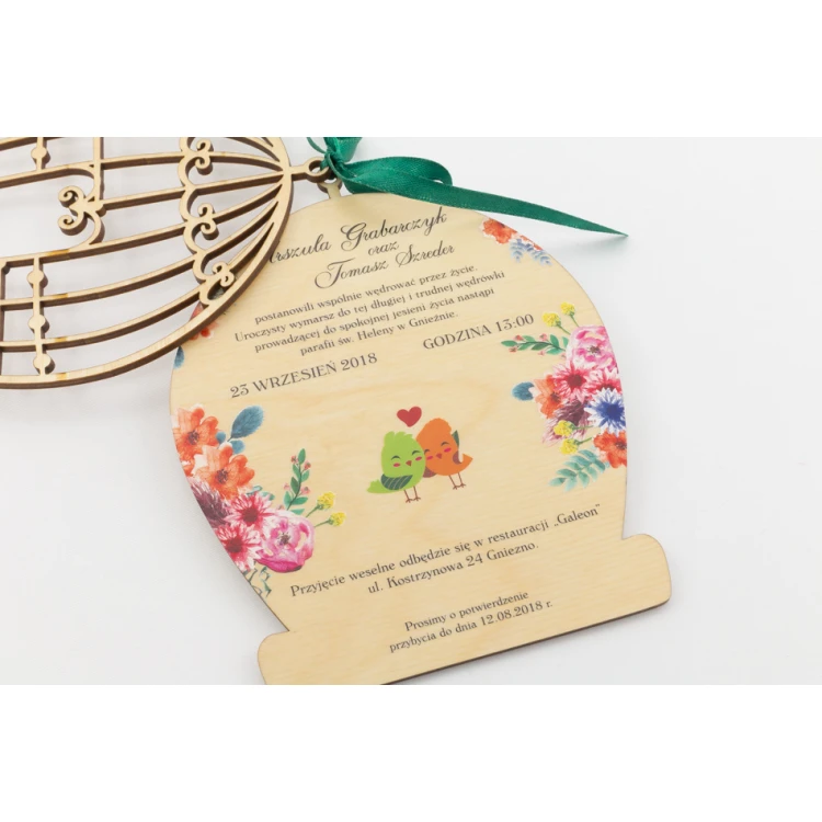Wooden Wedding Invitations - Forever Together - UV Digital Print - INV027