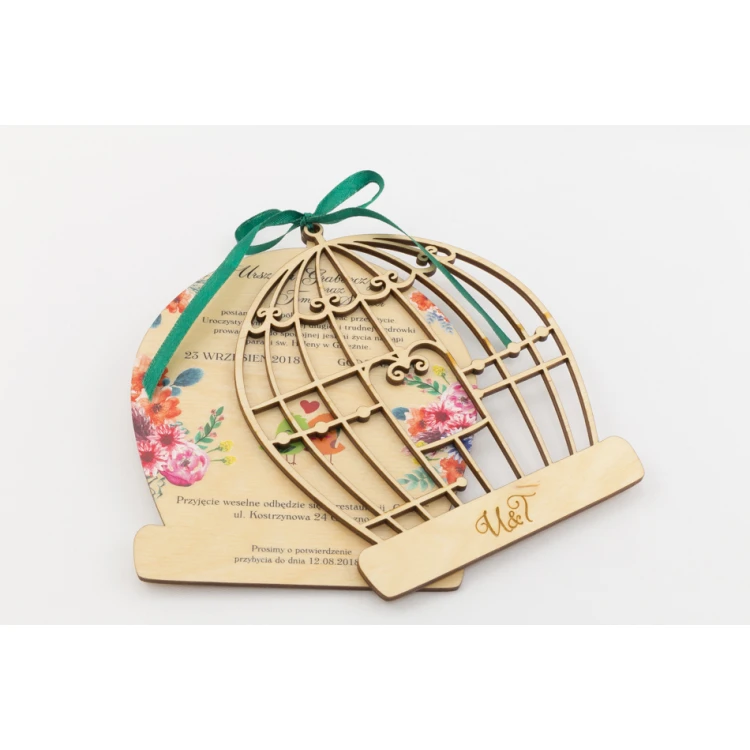 Wooden Wedding Invitations - Forever Together - UV Digital Print - INV027