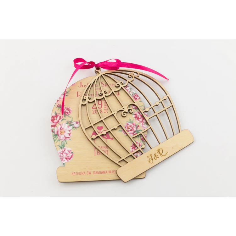 Wooden Wedding Invitations - Forever Together - UV Digital Print - INV031