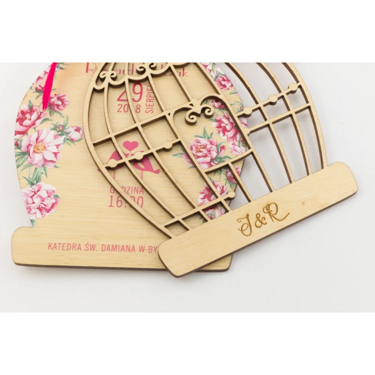 Wooden Wedding Invitations - Forever Together - UV Digital Print - INV031