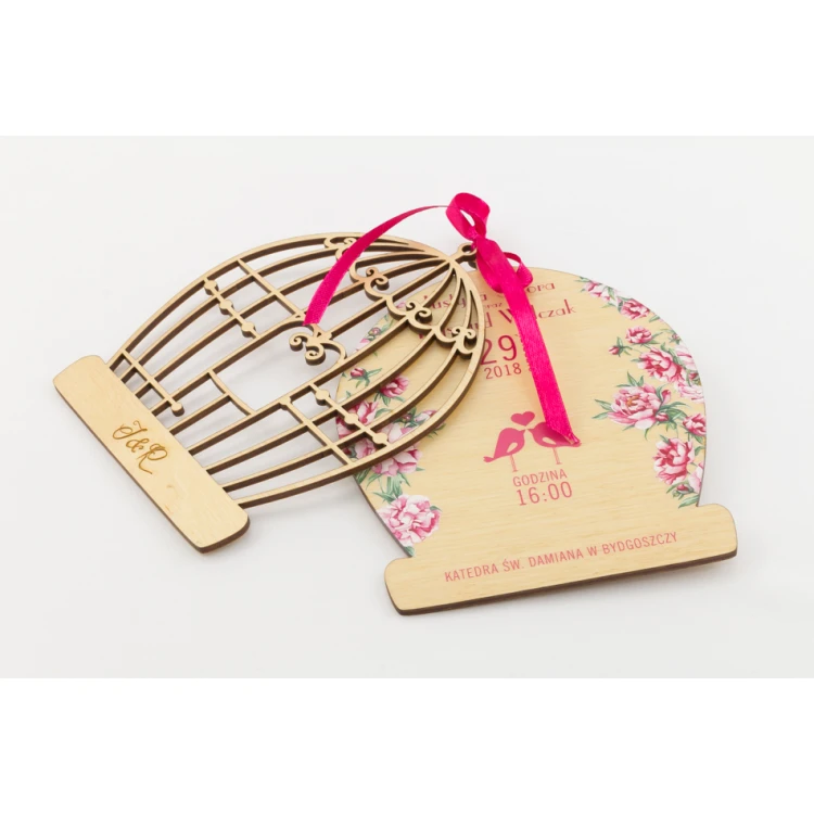 Wooden Wedding Invitations - Forever Together - UV Digital Print - INV031
