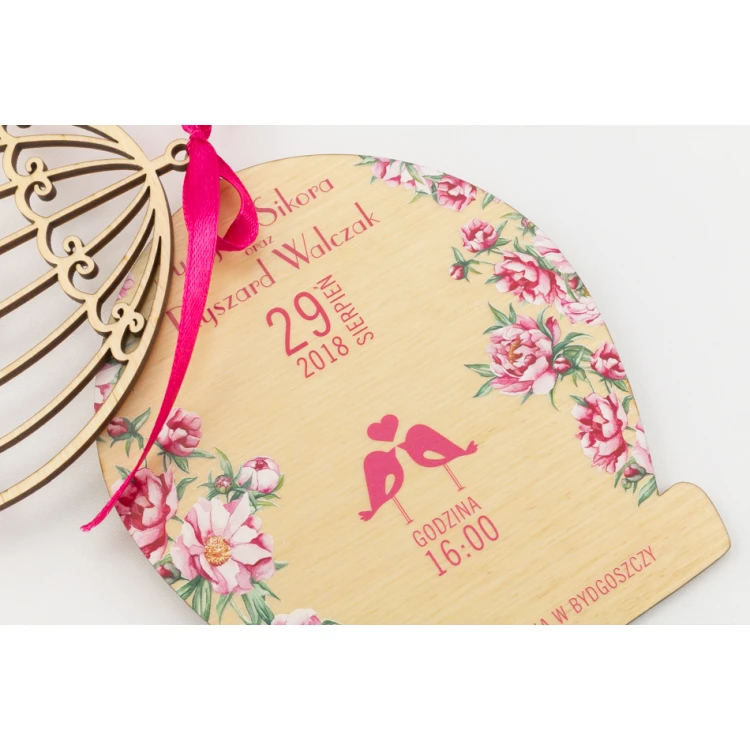 Wooden Wedding Invitations - Forever Together - UV Digital Print - INV031