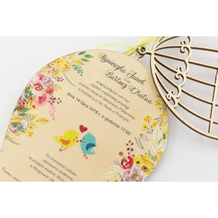 Wooden Wedding Invitations - Forever Together - UV Digital Print - INV030