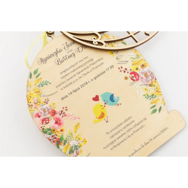 Wooden Wedding Invitations - Forever Together - UV Digital Print - INV030