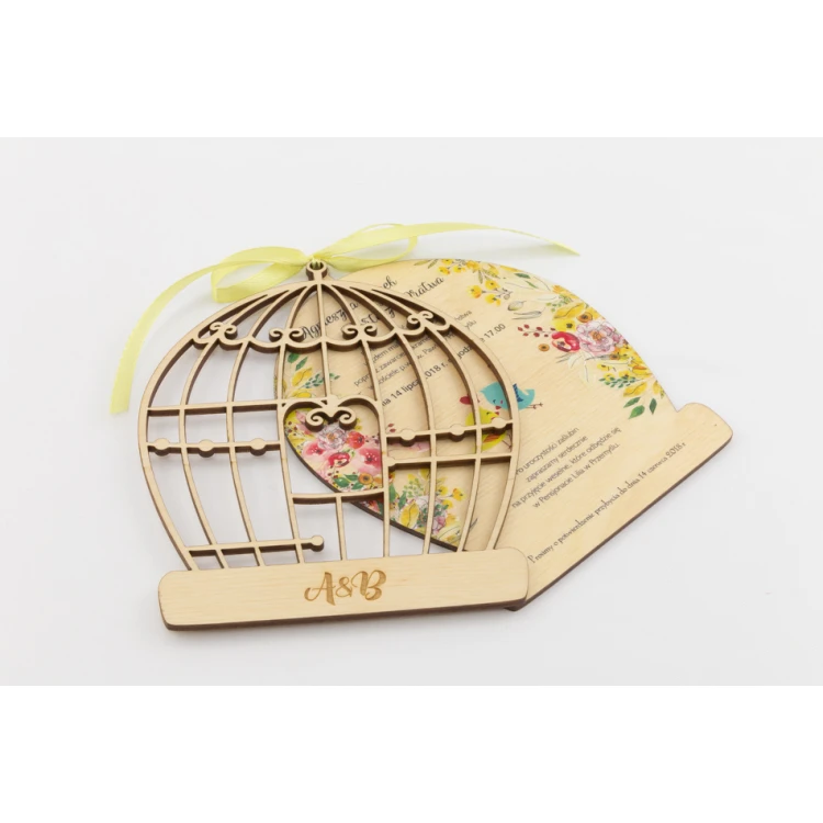 Wooden Wedding Invitations - Forever Together - UV Digital Print - INV030
