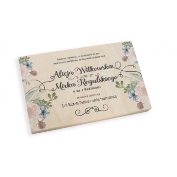 Wedding Invitations from Natural Wood - UV Digital Print - INV050