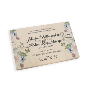 Wedding Invitations from Natural Wood - UV Digital Print - INV050