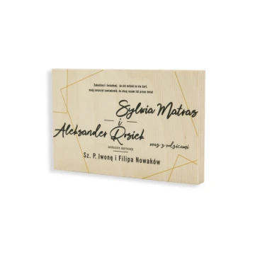 Wedding Invitations from Natural Wood - UV Digital Print - INV049