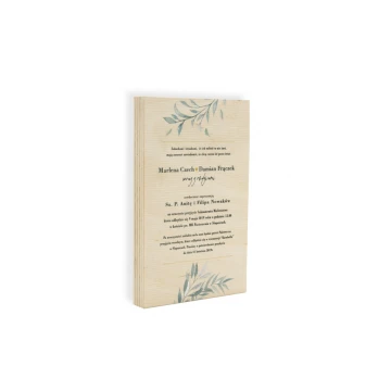 Wedding Invitations from Natural Wood - UV Digital Print - ZAP051